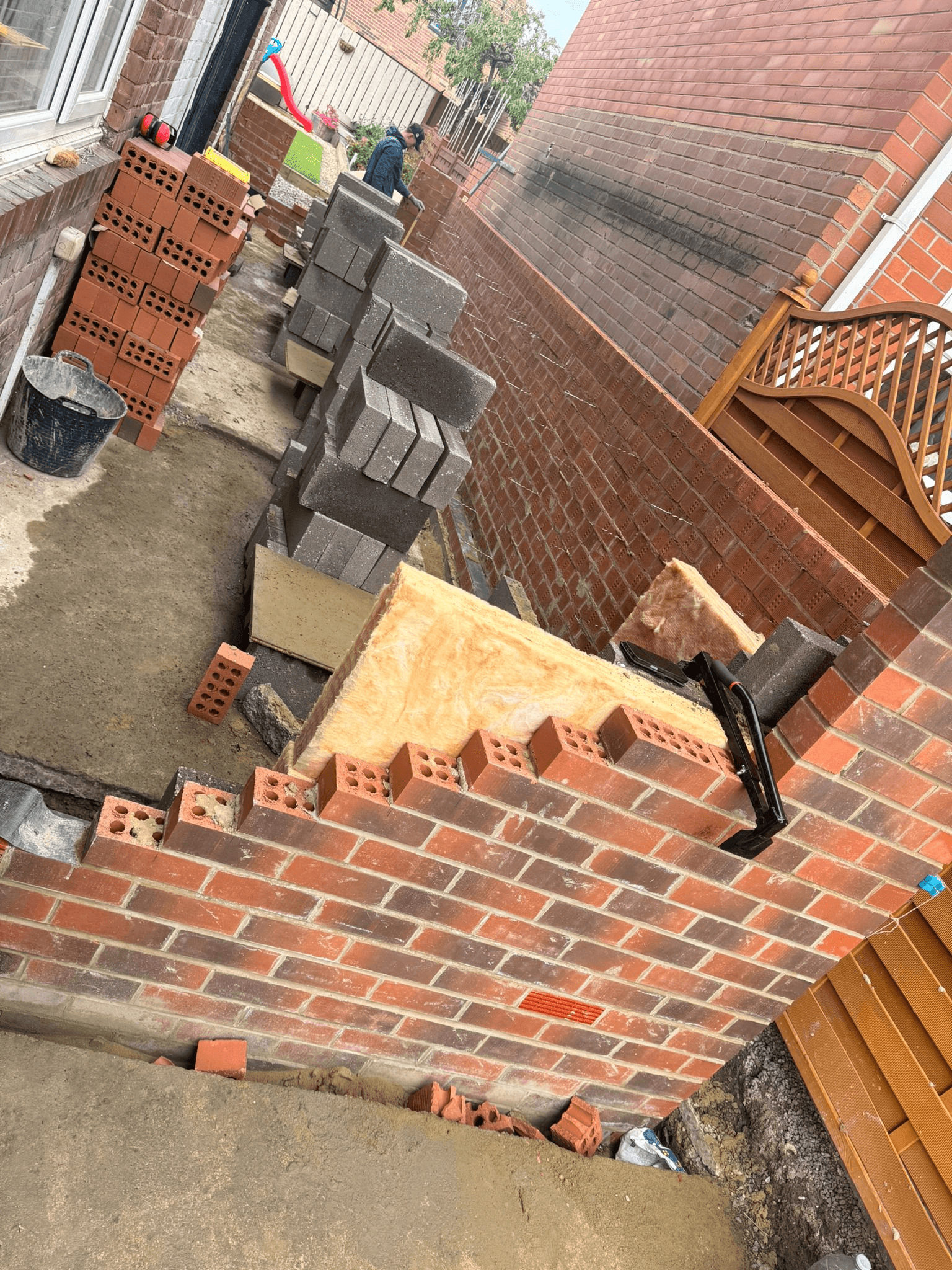 Aerial view of brickwork in progress — Essential Home Improvement